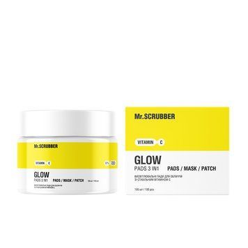 Висвітлювальні пади для обличчя Glow Vitamin C зі стабільним вітаміном С Mr.SCRUBBER MR0025 фото