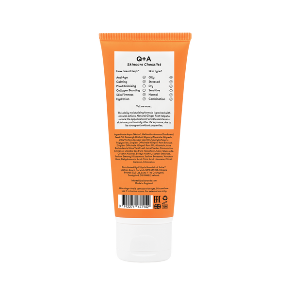 Зволожуючий крем для обличчя на основі кореня імбиру Q+A Ginger Root Daily Moisturiser 75ml Q008 фото