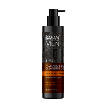 Kayan Men, Гель 2в1 для бороди і обличчя очищаючий, 250 мл  KN003 фото