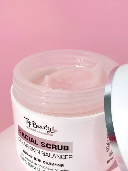 Скраб-пілінг для жирної та проблемної шкіри обличчя Top Beauty Facial Scrub Clear Skin Balancer  TB075 фото