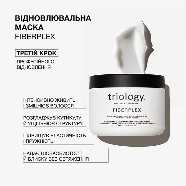 Відновлювальна маска для пошкодженого та фарбованого волосся Fiberplex Triology. TR012 фото