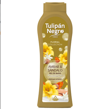 Tulipan Negro FLORAL ПАРФУМОВАНИЙ ГЕЛЬ ДЛЯ ДУШУ БУРШТИН ТА САНДАЛ 650МЛ TN021 фото