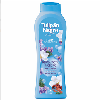 Tulipan Negro FLORAL ПАРФУМОВАНИЙ ГЕЛЬ ДЛЯ ДУШУ БЕРГАМОТ ТА КЕДР 650МЛ TN022 фото